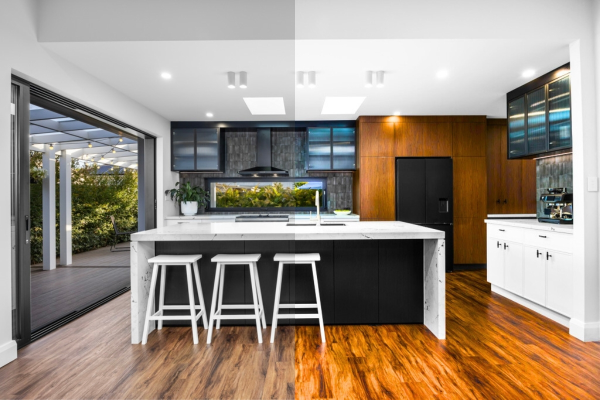 The color of walls, wood, and interiors can become distorted