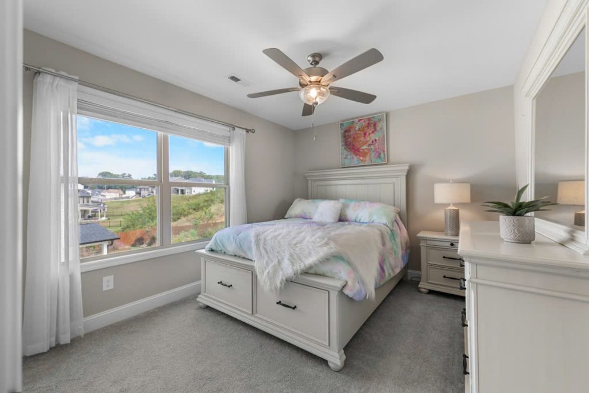 bedroom renovation warm lighting