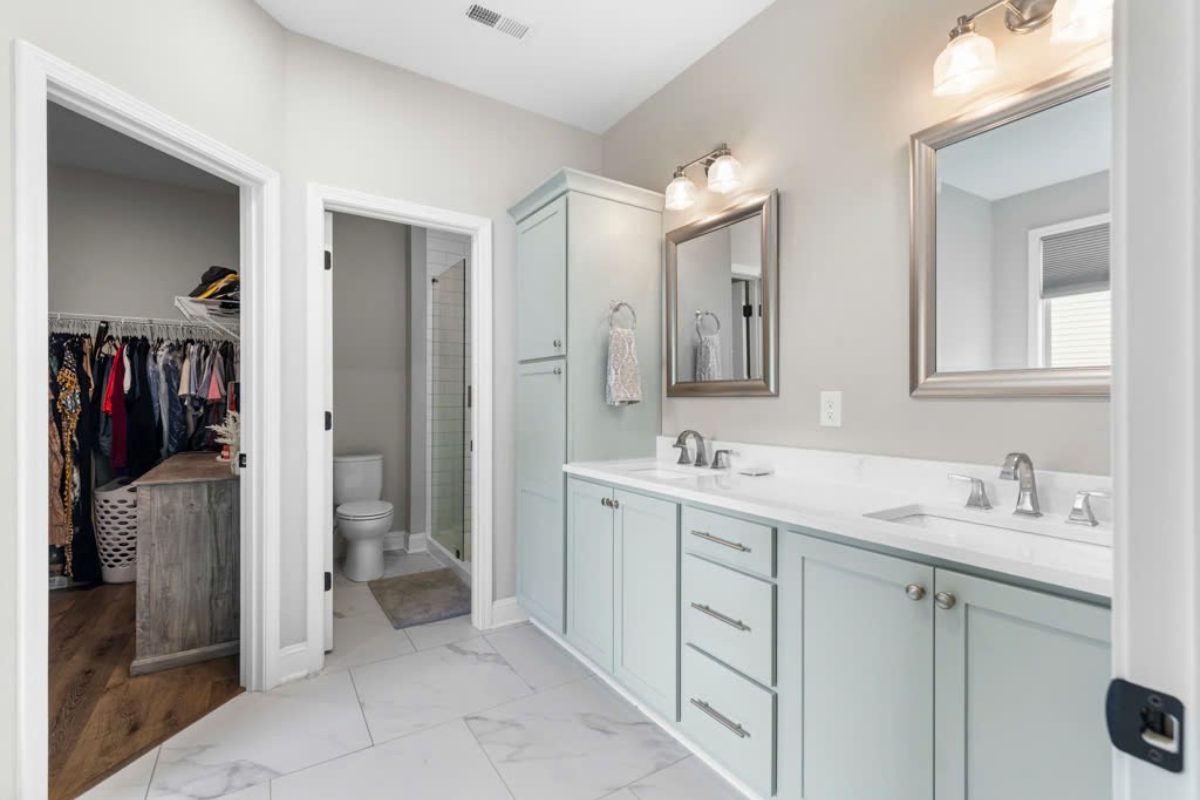 comfortable laundry room and storage room