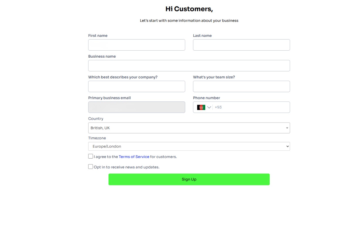 Easy Account Creation