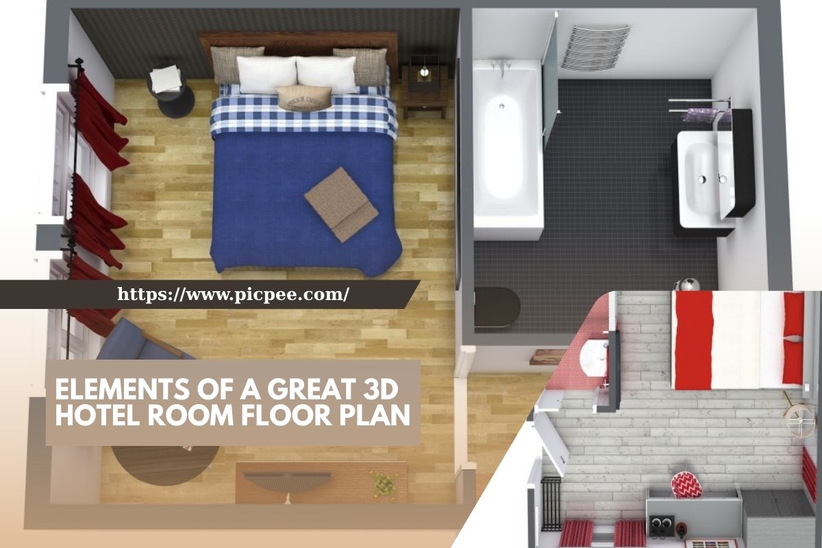 Elements of a Great 3D Hotel Room Floor Plan