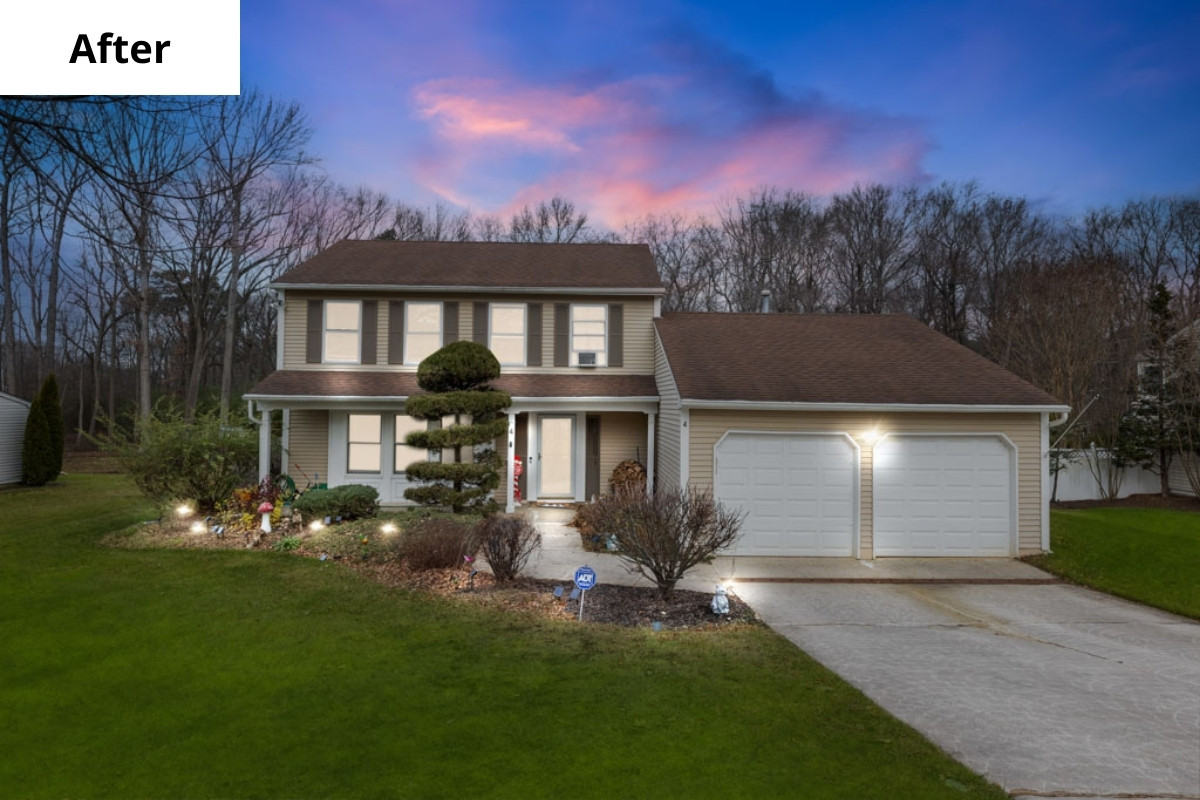 examples of before and after images edited for Day to Dusk