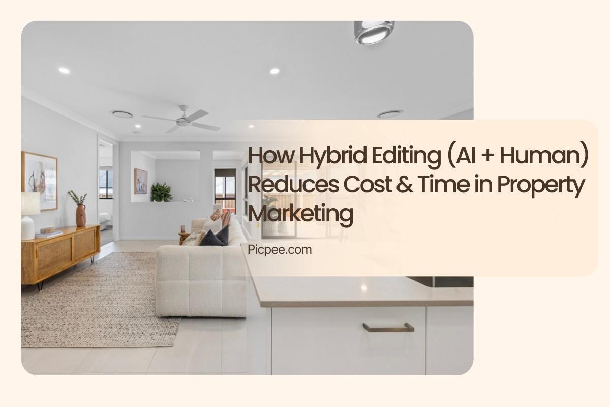 How Hybrid Editing (AI + Human) Reduces Cost & Time in Property Marketing