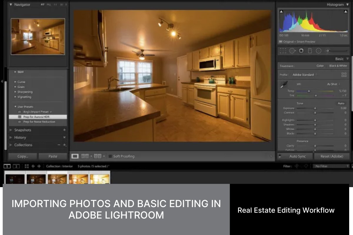 Importing photos and basic editing in Adobe Lightroom