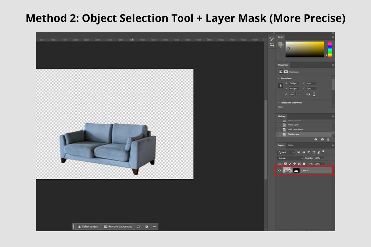 Object Selection Tool + Layer Mask