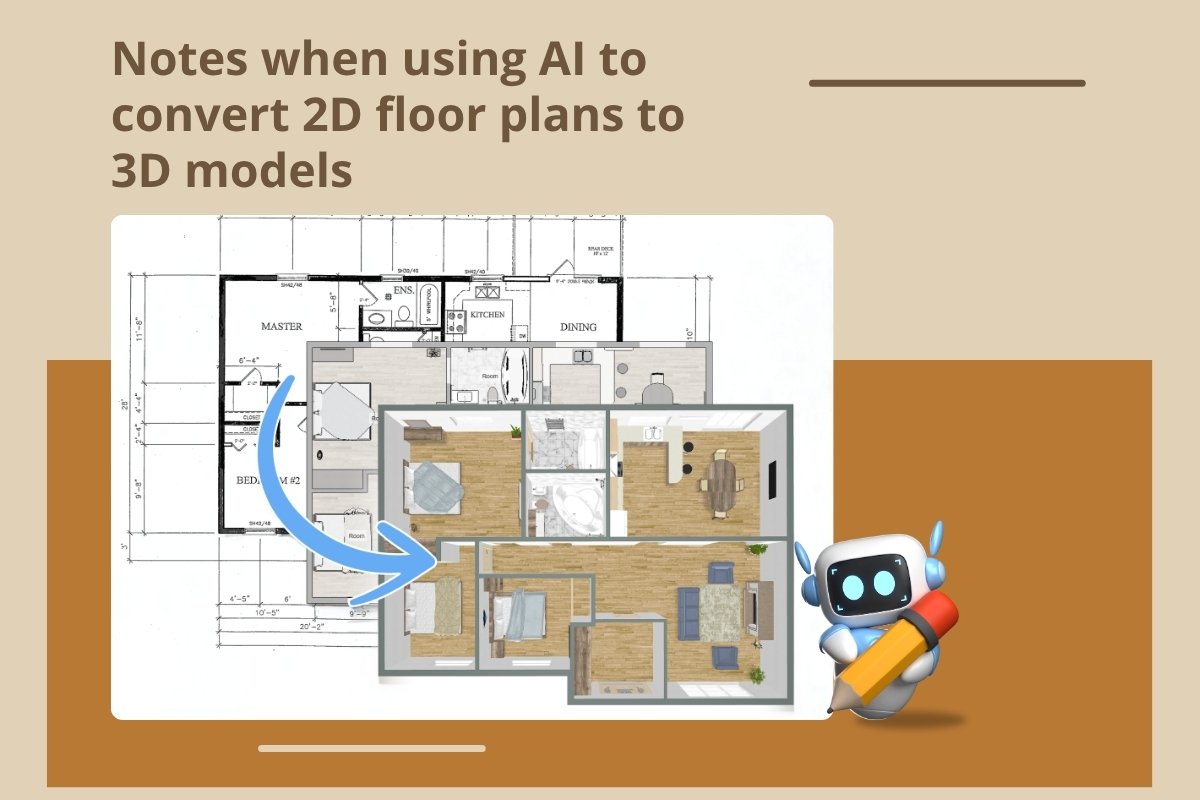 Notes when using AI to convert 2d floor plans to 3d models