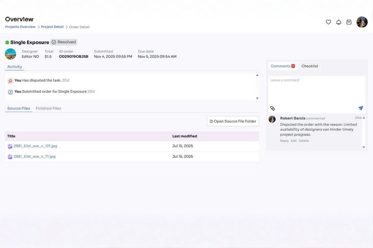Refund if the client is dissatisfied
