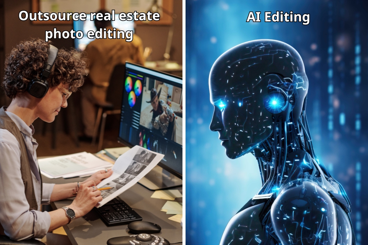 Should you outsource real estate photo editing services or use AI?