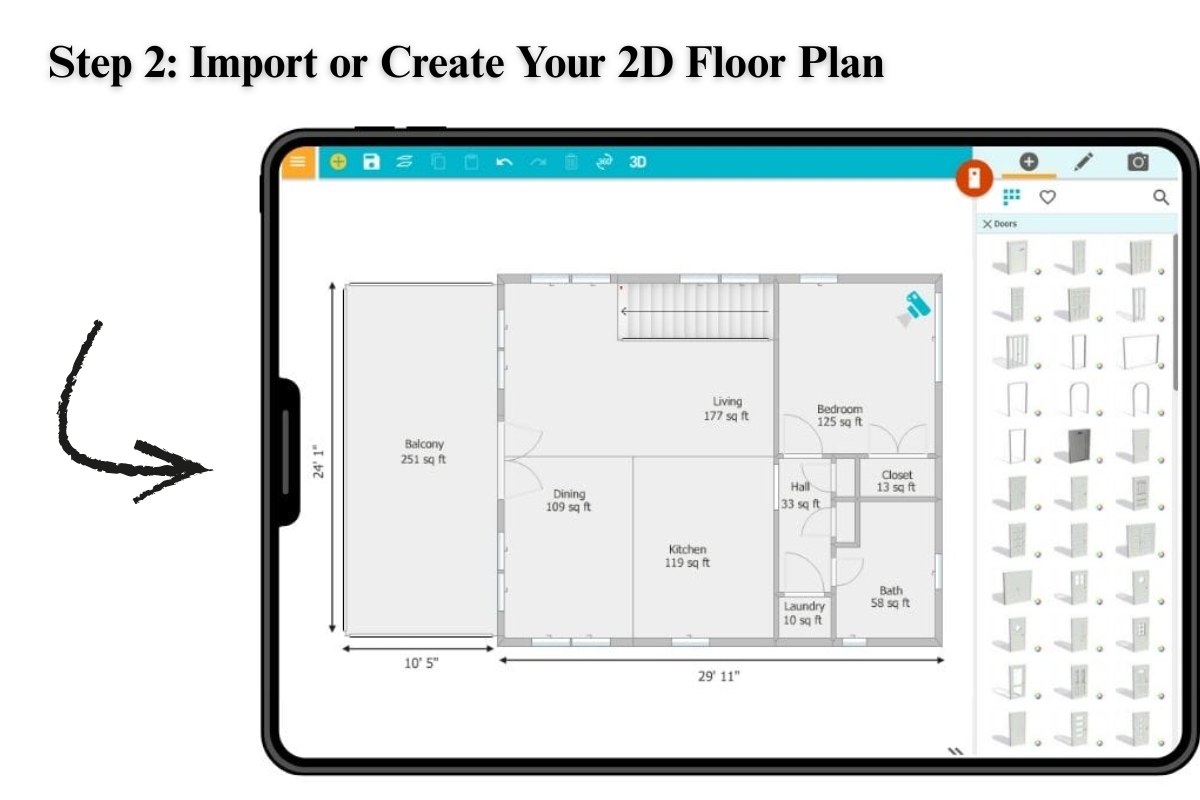 Import or Create Your 2D Floor Plan