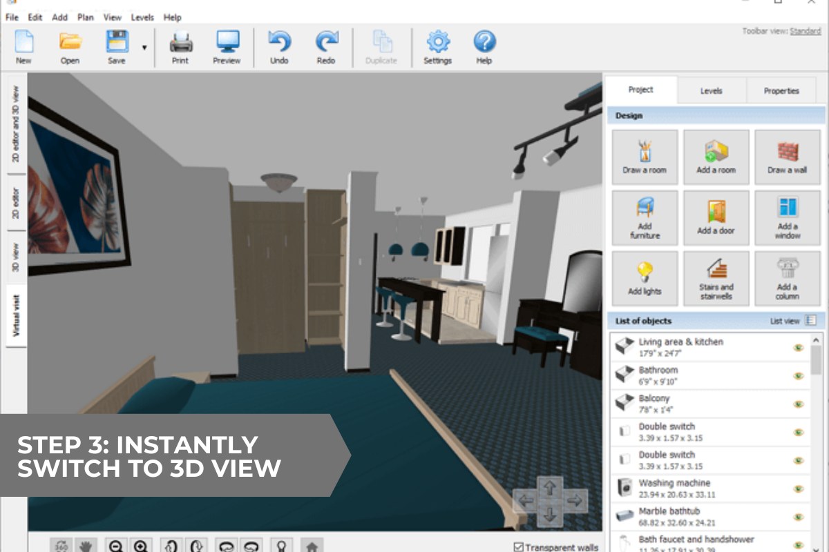 Instantly Switch to 3D View