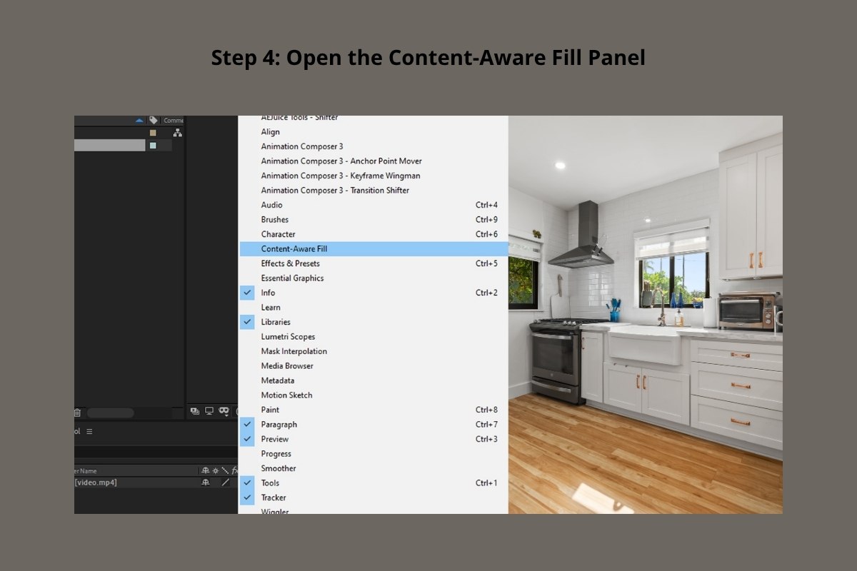 Open the Content-Aware Fill Panel