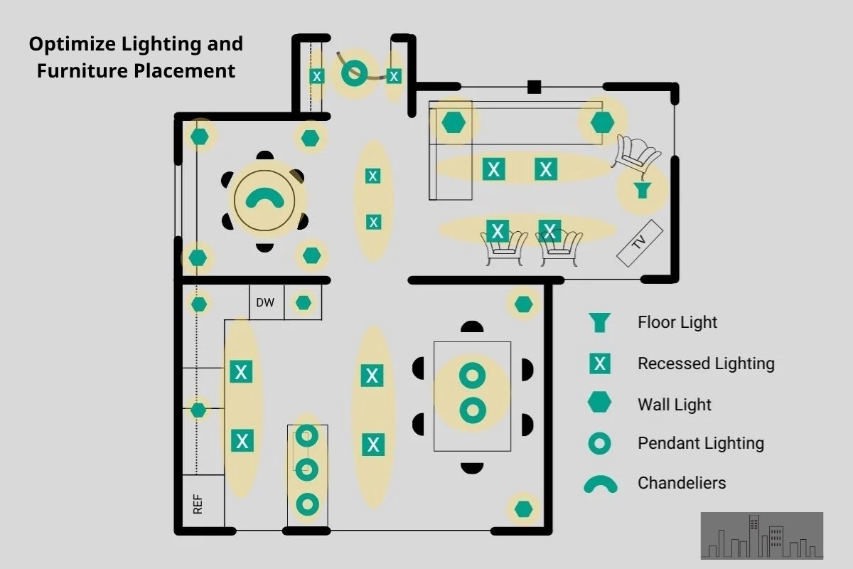 Optimize Lighting and Furniture Placement
