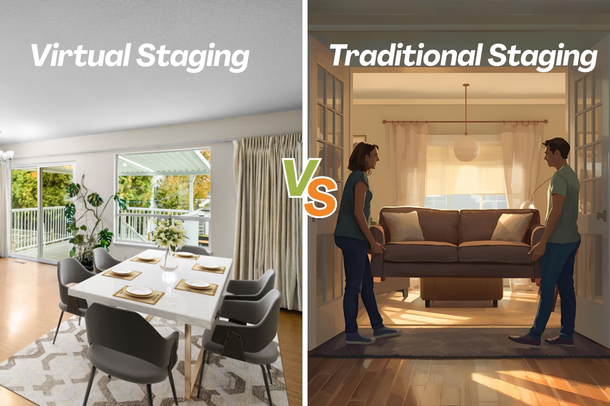 Virtual staging vs traditional staging